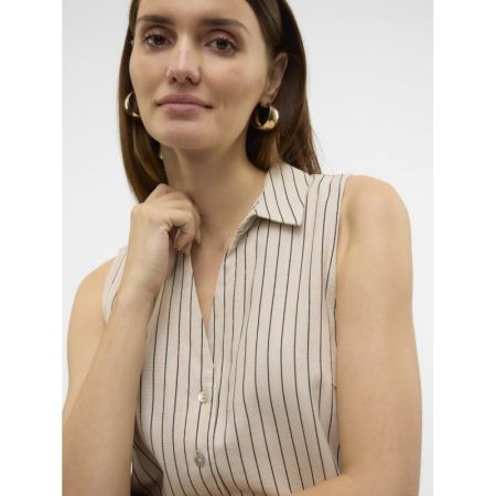 VMMYMILO SL V-NECK SHIRT WVN 271875005 Silve