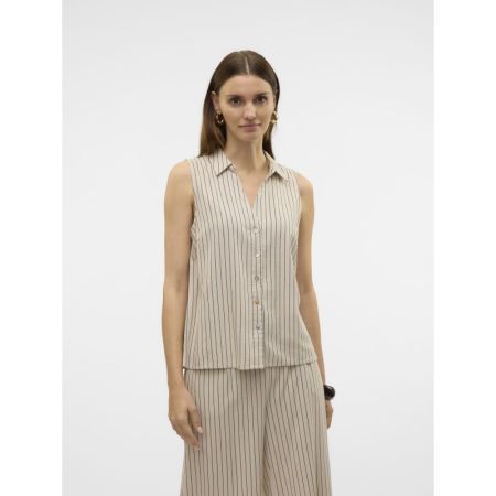 VMMYMILO SL V-NECK SHIRT WVN 271875005 Silve