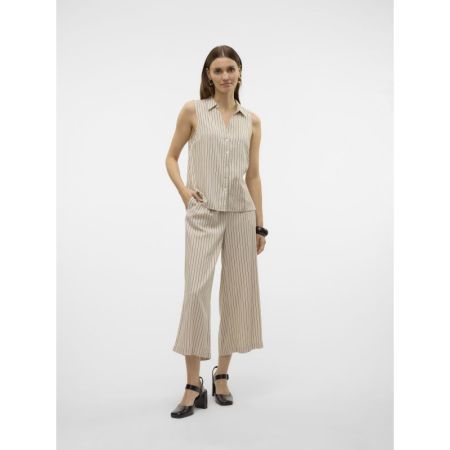 VMMYMILO SL V-NECK SHIRT WVN 271875005 Silve
