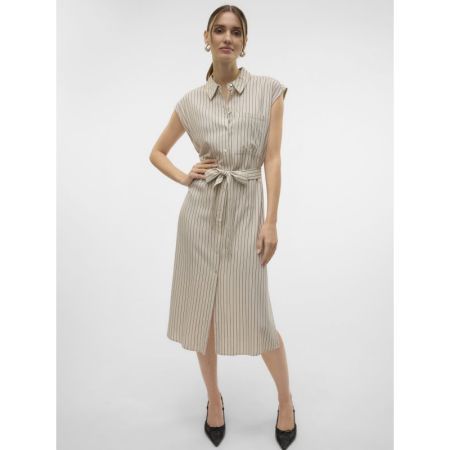 VMMYMILO SL CALF SHIRT DRESS W 271875010 Silve