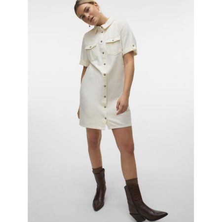 VMJENNIE SS SHORT DENIM DRESS 178857 Cloud Da