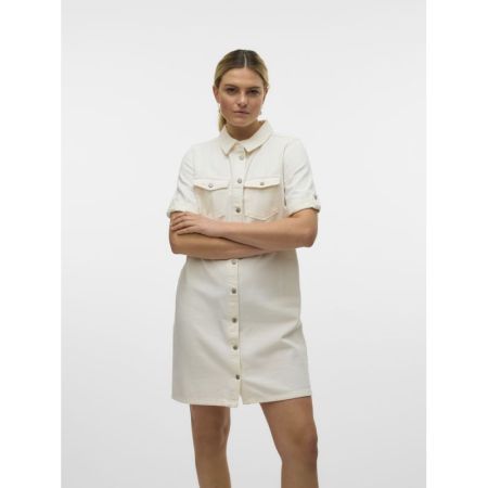 VMJENNIE SS SHORT DENIM DRESS 178857 Cloud Da