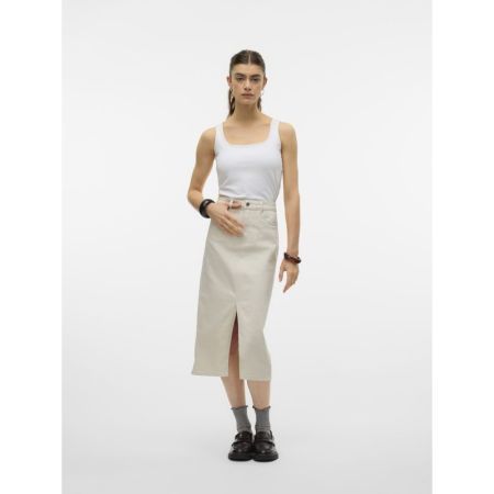 VMVERI HR CALF DENIM SKIRT GA 222913 Birch