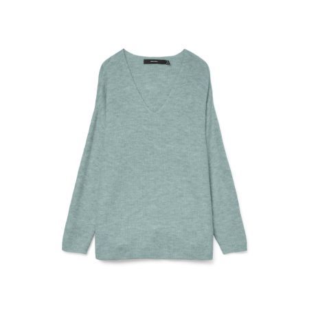 VMCREWLEFILE LS V-NECK BLOUSE 294075002 Gray