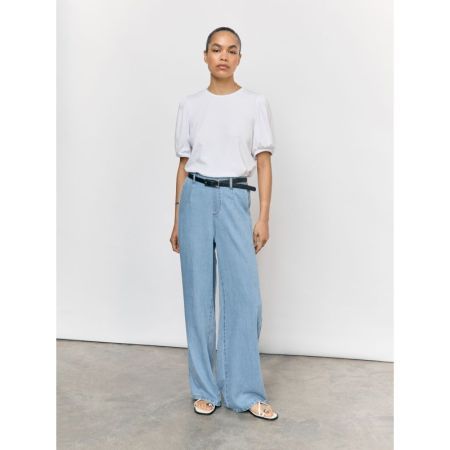 OBJFRAME LISA WIDE MW PANTS NO 178832 Light Bl