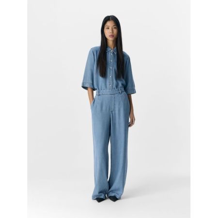 OBJFRAME LISA WIDE MW PANTS NO 178832 Light Bl
