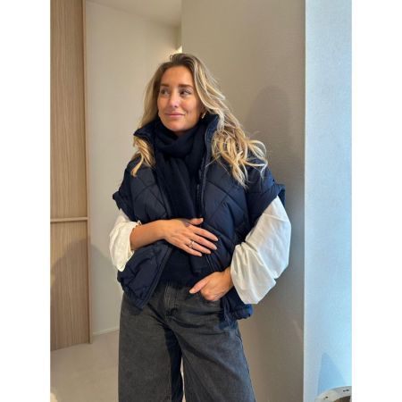 SIGNATURE BODYWARMER NAVY BLUE - NAVY ZIPPER