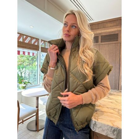SIGNATURE BODYWARMER KHAKI - KHAKI ZIPPER