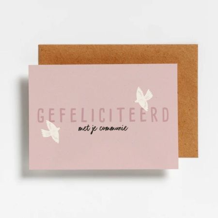 Gefeliciteerd met je communie  lila