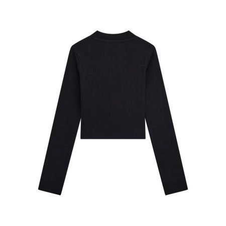 STRETCH RIB LS T-SHIRT JBLK JET BLACK