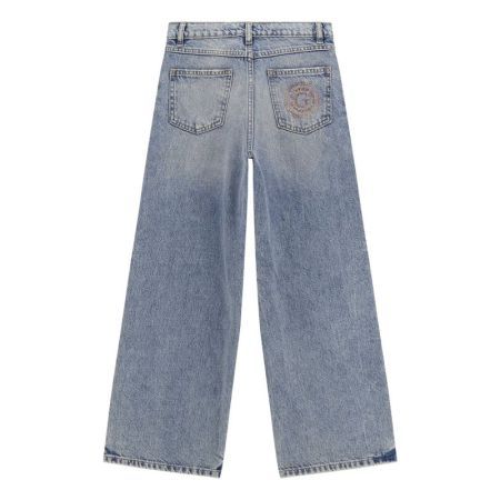 RIGID DENIM 90S PANTS NDGO INDIGO DAMAGED WASH
