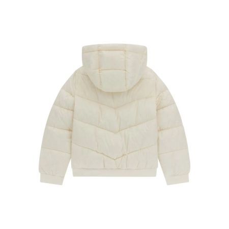 PADDED HOODED LS JACKET P12M LOGO BEIGE