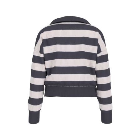 LS SWEATER S735 BLUE WHITE STRIPES