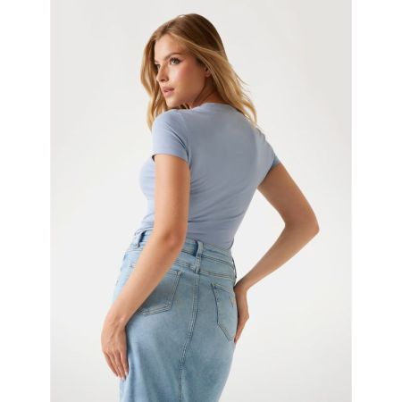 CN SS GUESS LOGO TEE A70Q NIMBUS BLUE