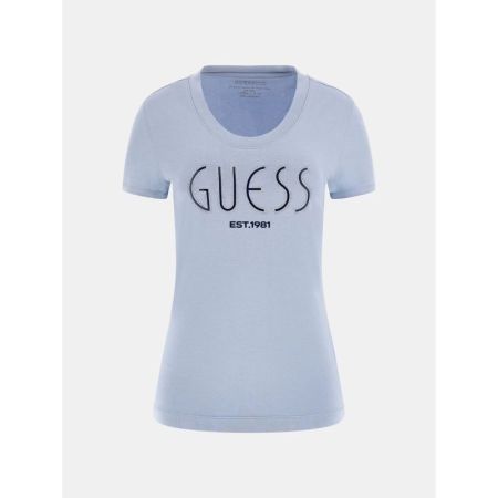 CN SS GUESS LOGO TEE A70Q NIMBUS BLUE