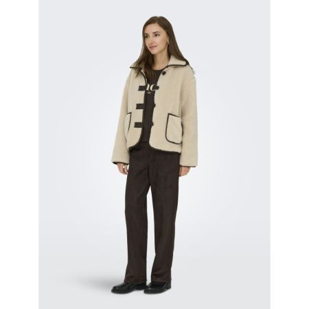 JDYNOELLA LIFE TEDDY JACKET OT 215452 Cement