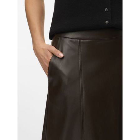VMOLIVE HW COATED ANKLE SKIRT 297957 Chocolat