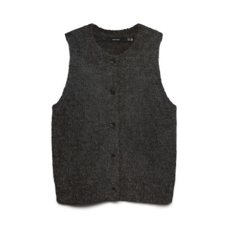 VMNOVAH SL O-NECK BUTTON VEST 297957001 Choco