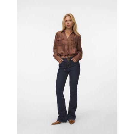 VMTOMA LS TIE SHIRT WVN 288475 Cocoa Br