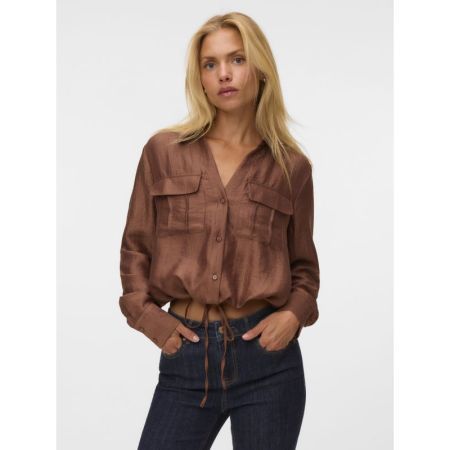 VMTOMA LS TIE SHIRT WVN 288475 Cocoa Br