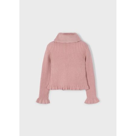 FAUX FUR COLLAR CARDIGAN 016 MAKEUP