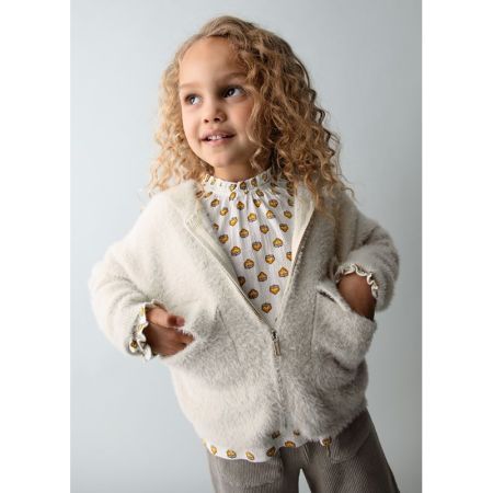 FURRY KNIT SWEATER 010 ALMOND