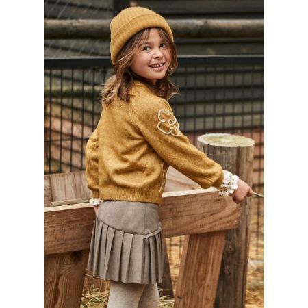 PLEATED KNIT SKORT 010 COL. MOLE
