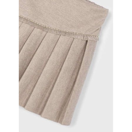 PLEATED KNIT SKORT 010 COL. MOLE