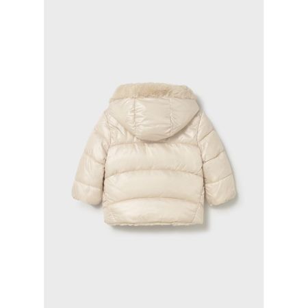 REVERSIBLE FAUX FUR JACKET 080 SAND