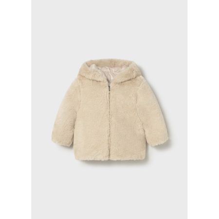 REVERSIBLE FAUX FUR JACKET 080 SAND