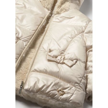 REVERSIBLE FAUX FUR JACKET 080 SAND