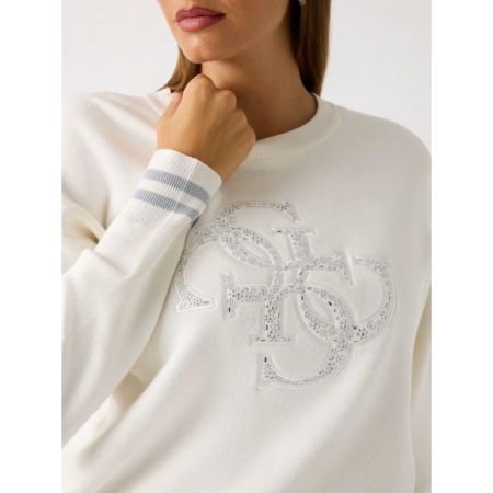 LS CN SYLVIE LOGO SWTR G012 CREAM WHITE