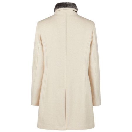KURZMANTEL MIT WEBPELZ 220 BEIGE