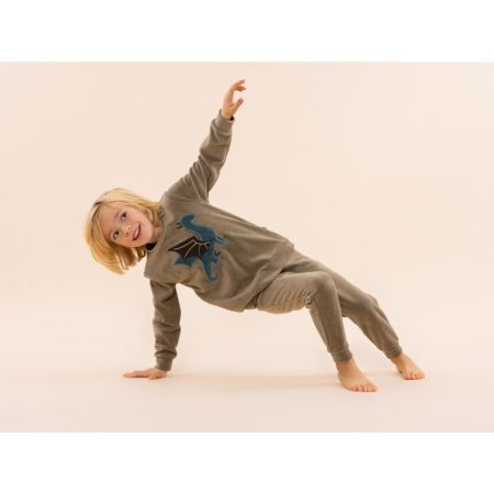 Boys velours set F41 Faded green