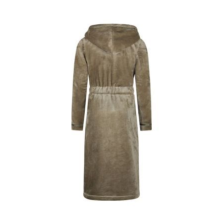 Women long bathrobe F41 Faded green