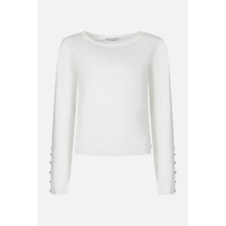 MAGLIA CON RUCHES MANICHE 058 PANNA
