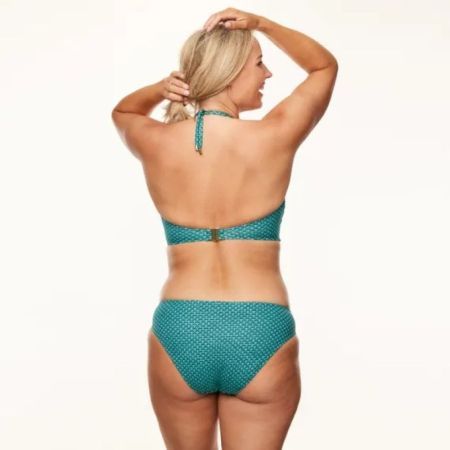 CHINESE FAN STRAPLESS BIKINI 008 TURQUOISE/AQUA