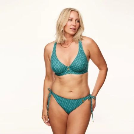 CHINESE FAN PLUNGE BIKINI 008 TURQUOISE/AQUA