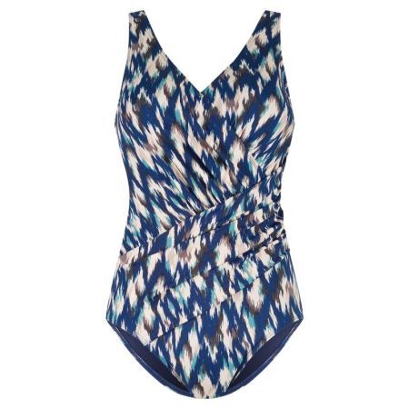 SWIMSUIT SOFT CUP V NECK 5025 IKAT BLUE