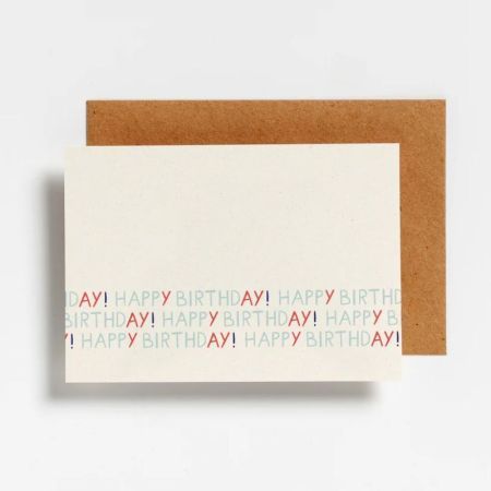 Text yay happy birthday Rood/blauw