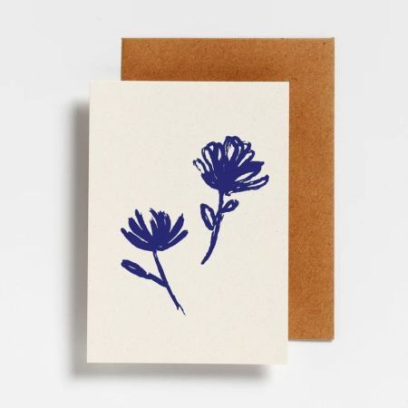 Blue two flowers multi