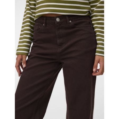 VMTESSA HR WIDE JEANS COLOR GA 297957 Chocolat