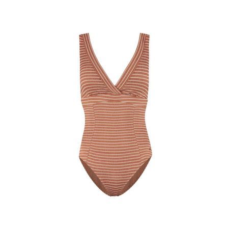PADDED SWIMSUIT 150 CARAMEL STRIPE