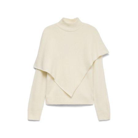 VMCAMILA LS CAPE HIGHNECK PULL 222913 Birch