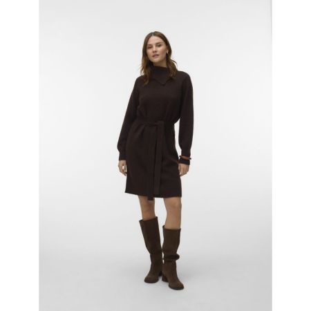 VMHAZEL LS SPLITNECK SHORT DRE 297957001 Choco