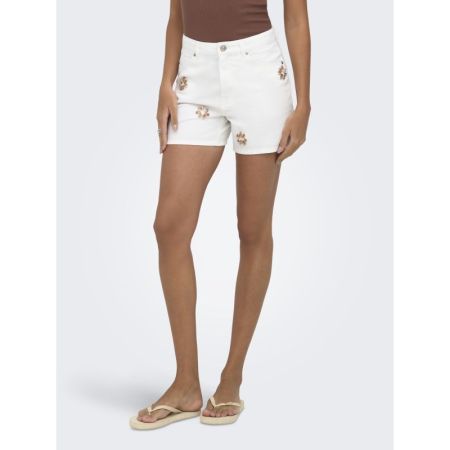 ONLVEGA SHELL MOM SHORTS DNM 179707 White De