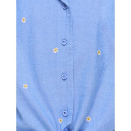 KOGMALOU SS EMB KNOT SHIRT WVN 193179002 Cashm