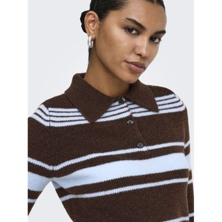ONLLOUISIA SS COLLAR POLO KNT 237375005 Coffe