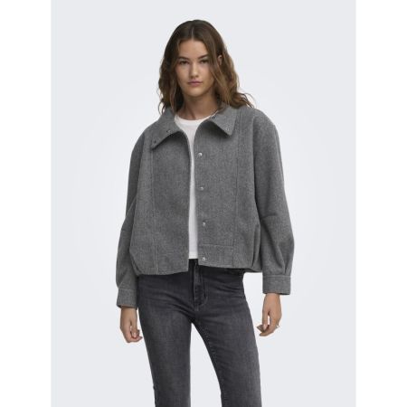 ONLASTA HIGH COLLAR BOMBER JAC 179074 Dark Gre