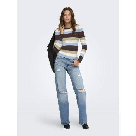 ONLIBI LS O-NECK RIB CC KNT 237375009 Coffe